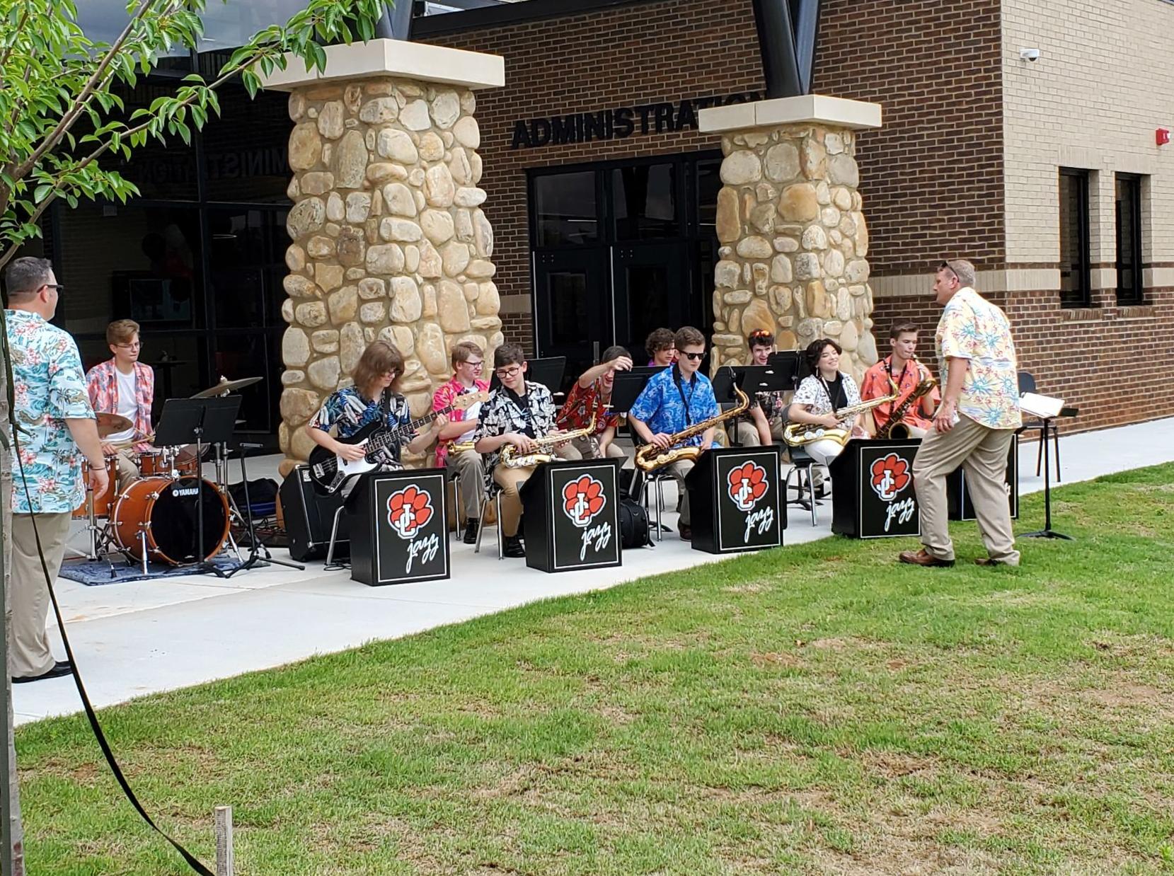 JCCHS Jazz Band performs at high school ribbon cutting